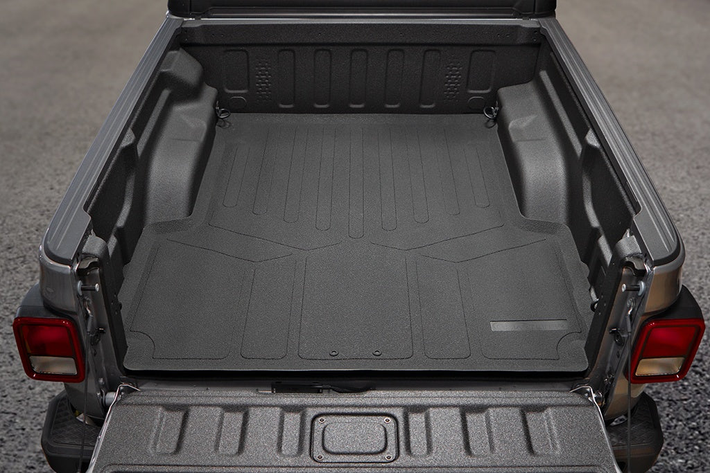 SMARTLINER Floor Mats 2 Rows and 5ft Rugged Bed Liner Set Black Compatible With 2020-2023 Gladiator with Lockable Rear Underseat Storage (SA0316/B0459/K0459)