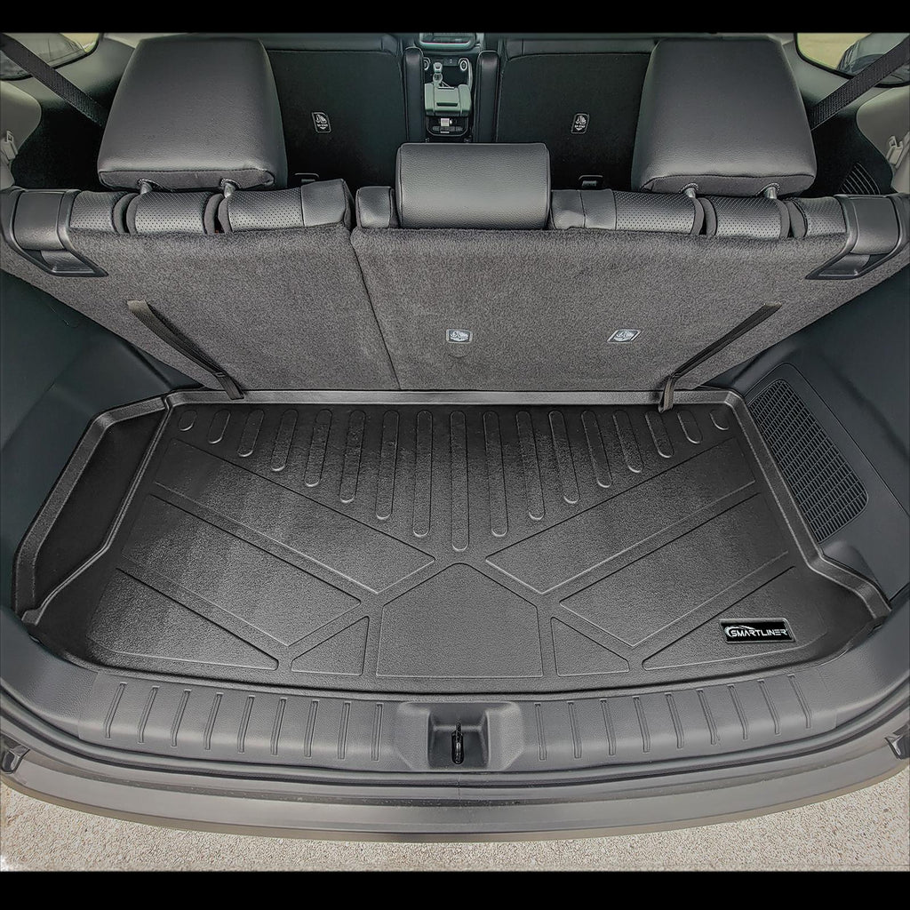 SMARTLINER Custom Fit All Weather Protection Black 2 Rows and Cargo Liner Behind 3rd Row Set Compatible With 2024 Toyota Grand Highlander ** (SA0719/B0719/E0719)