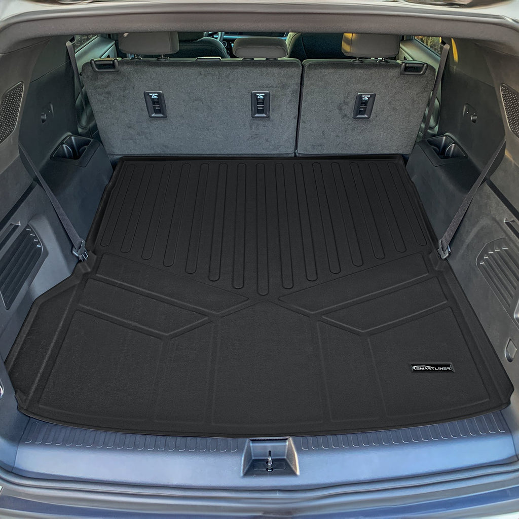 SMARTLINER All Weather Custom Fit Cargo Trunk Liner Mat Behind 2nd Row Seat Black Compatible with 2024-2025 Chevrolet Traverse (SD0757)