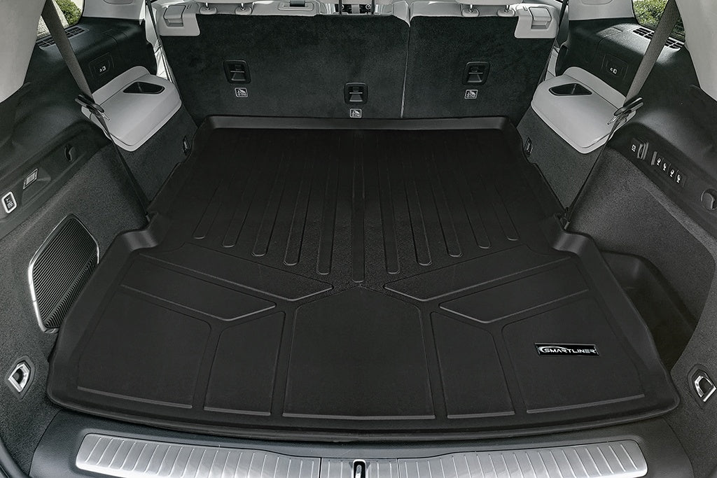 SMARTLINER All Weather Custom Fit Black Cargo Liner Behind the 2nd Row Compatible With 2021-2023 Jeep Grand Cherokee L (SD0568)