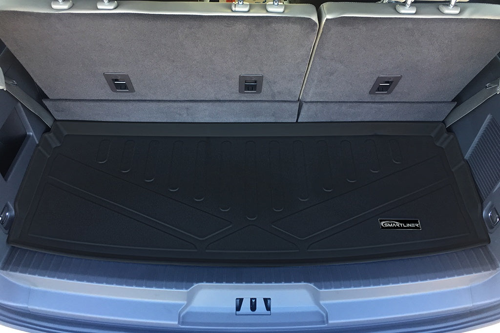 SMARTLINER Cargo Trunk Liner Floor Mat Behind 3rd Row Black Compatible With 2018-2022 Expedition/Navigator (SE0350)
