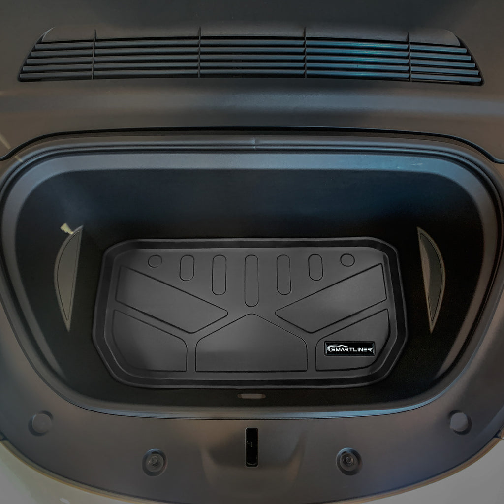 SMARTLINER All Weather Protection Custom Fit Black 1st Row Floor Liner and Front Trunk Liner Set Compatible With 2020-2023 Tesla Model Y (SA0529/F0529)