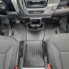 SMARTLINER Custom Fit All Weather Protection Black Center Aisle Liner Compatible With 2018-2024 RAM Promaster (F0752)