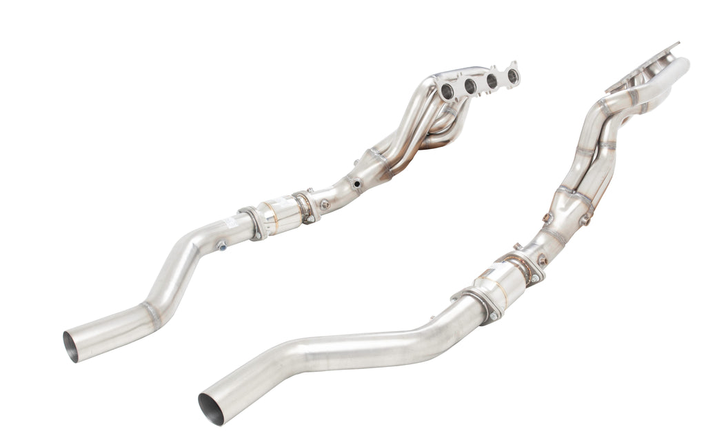 XFORCE Ford Mustang GT 2018- (Euro emissions spec) Stainless Steel 1" 7/8 Header kit with High Flow Metallic Cats (2 bolt outlet flange) (H2-FM19-KITB)