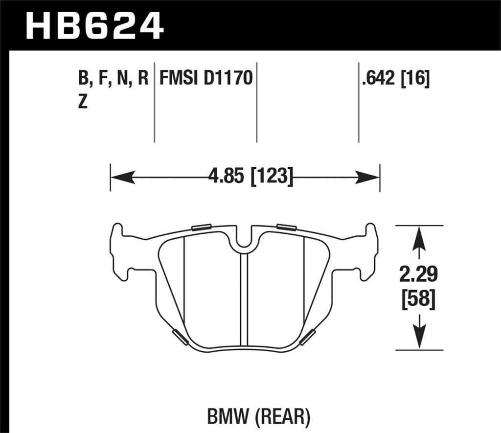 Hawk Performance DTC-60 Motorsports Brake Pads (HB624G.642)