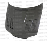 Seibon GTR-style carbon fiber hood for 2002-2005 BMW E46 2DR, LCI (HD0205BMWE462D-GTR)