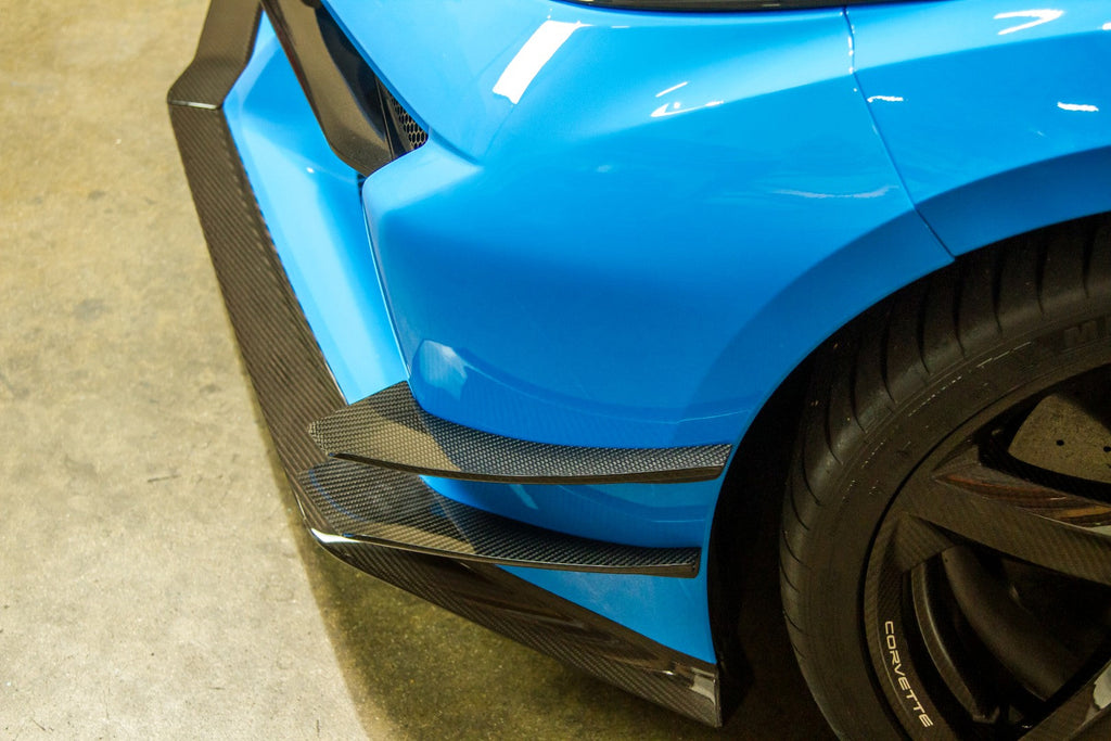 Chevrolet Corvette C8 Z06 Carbon Fiber Front Bumper Canards (AB-208085)