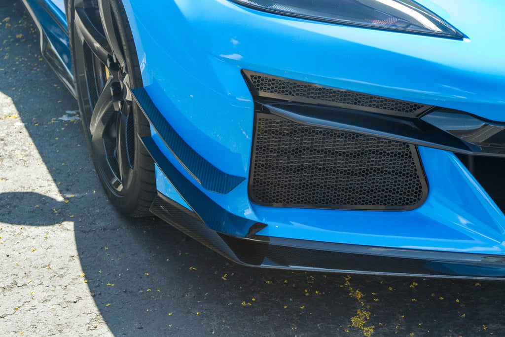Chevrolet Corvette C8 Z06 Carbon Fiber Front Bumper Canards (AB-208085)