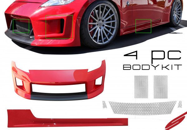 370Z Z34 4-Piece Body Kit Unpainted For 09-20 Nissan 370Z Z34 Stillen