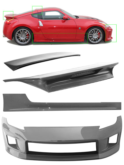 370Z Z34 6-Piece Body Kit Unpainted For 09-20 Nissan 370Z Z34 Stillen