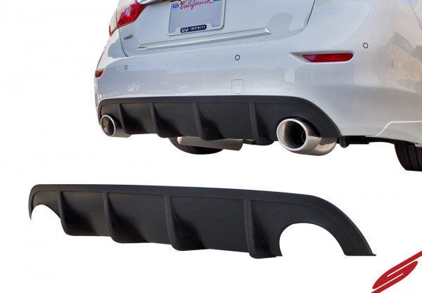 Infiniti Q50 Rear Diffuser Unpainted For 14-17 Infiniti Q50 Stillen