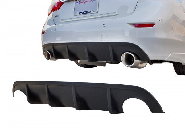 Infiniti Q50 Rear Diffuser Matte Black For 14-17 Infiniti Q50 Stillen