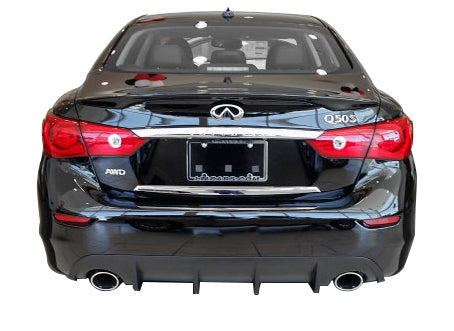 Infiniti Q50 Rear Diffuser Matte Black For 14-17 Infiniti Q50 Stillen