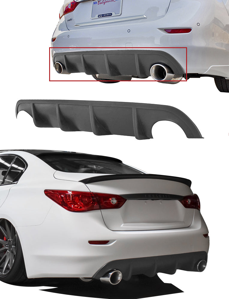 Infiniti Q50 Rear Diffuser Unpainted For 14-17 Infiniti Q50 Stillen