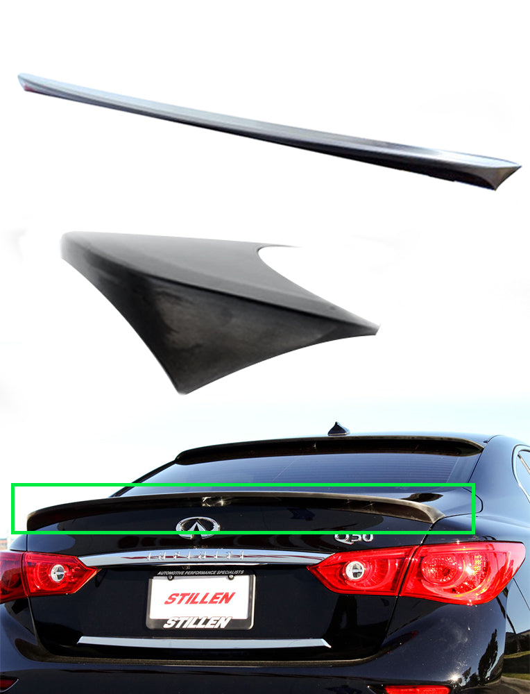 Infiniti Q50 Rear Spoiler Unpainted For 14-17 Infiniti Q50 Stillen