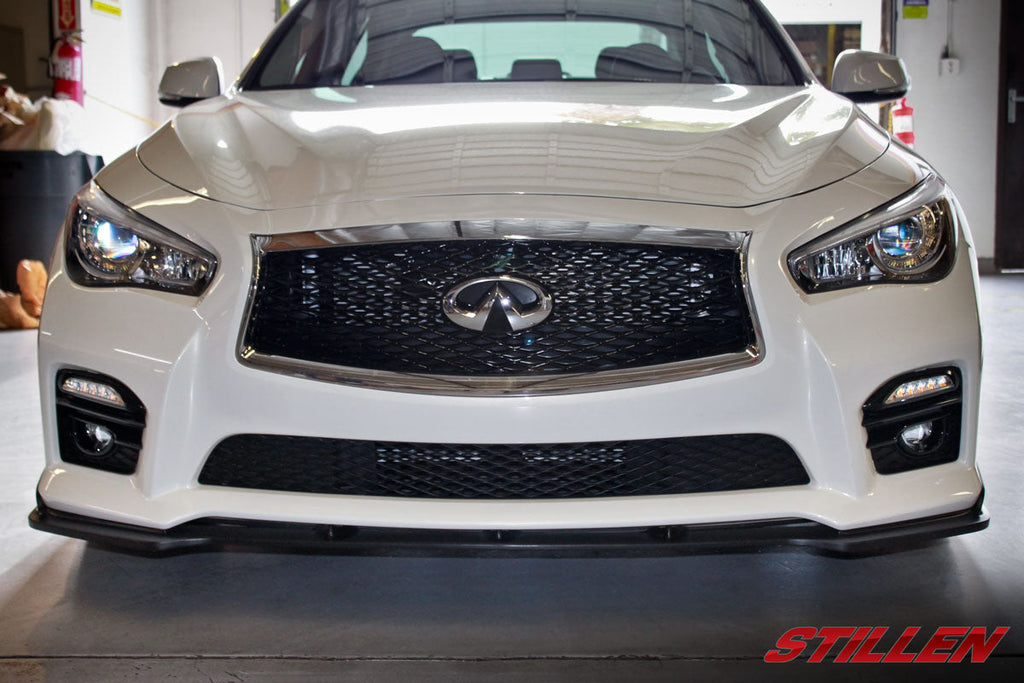 Infiniti Q50 Sport Front Splitter Matte Black For 14-17 Infiniti Q50 Sport Stillen