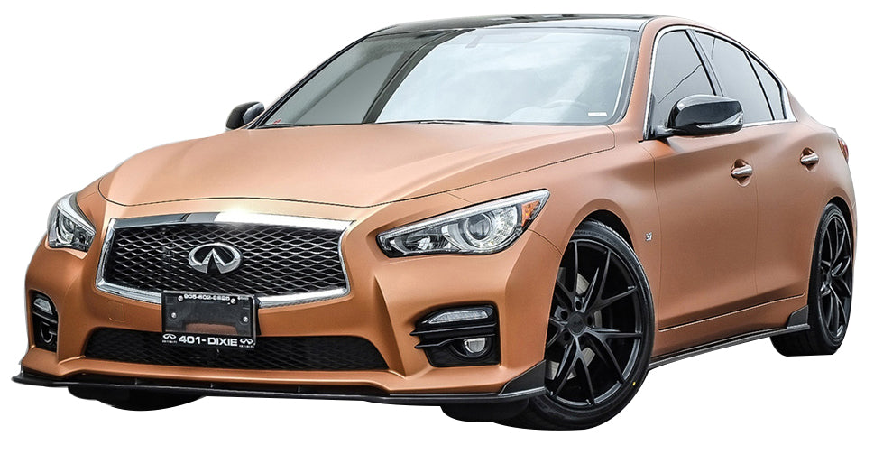 Infiniti Q50 Side Skirts Matte Black For 14-17 Infiniti Q50 Stillen