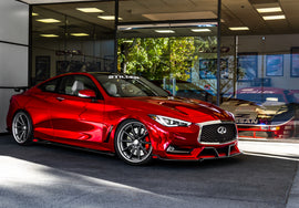 Stillen Infiniti Q60 Front Splitter & Winglets Unfinished For 17-21 Infiniti Q60 (KB11232UF)