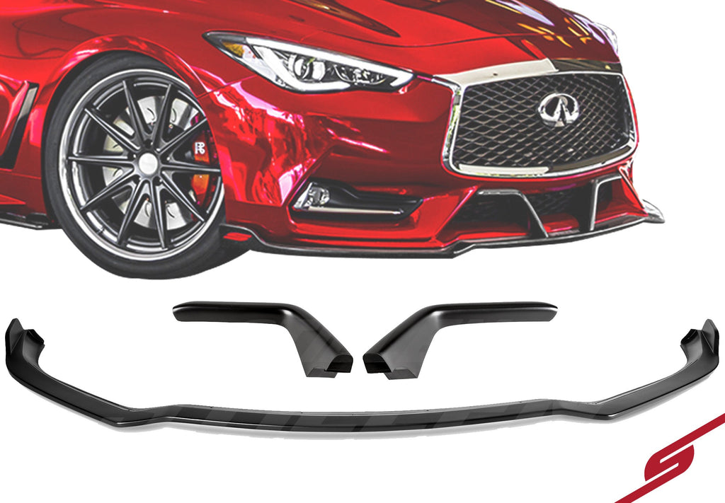 Infiniti Q60 Front Splitter & Winglets For 17-21 Infiniti Q60 Stillen