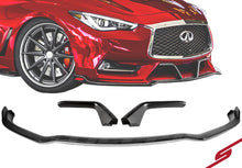 Load image into Gallery viewer, Infiniti Q60 Front Splitter &amp; Winglets For 17-21 Infiniti Q60 Stillen