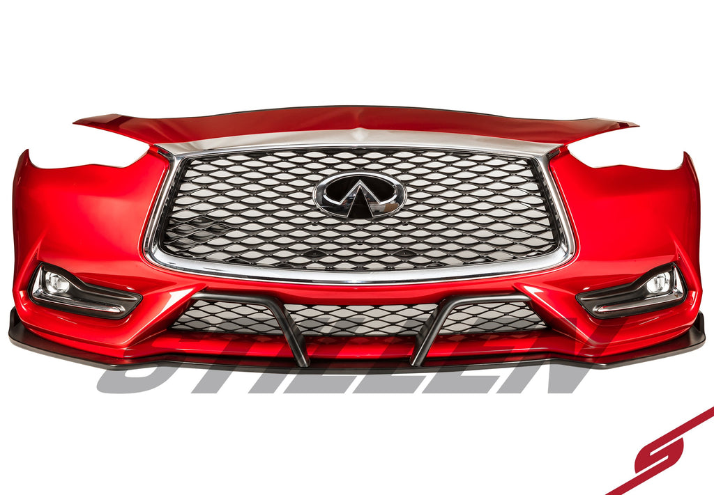 Infiniti Q60 Front Splitter & Winglets For 17-21 Infiniti Q60 Stillen