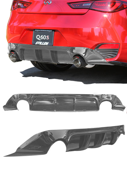 Infiniti Q60 3.0t Rear Diffuser Unpainted For 17-21 Infiniti Q60 3.0t Stillen