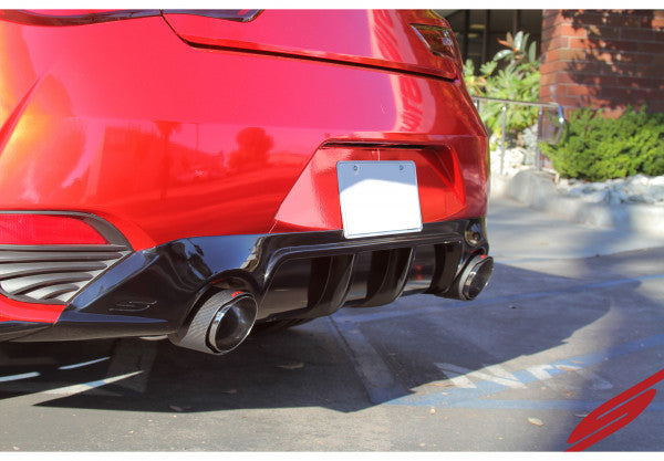 Infiniti Q60 3.0t Rear Diffuser Matte Black For 17-21 Infiniti Q60 3.0t Stillen