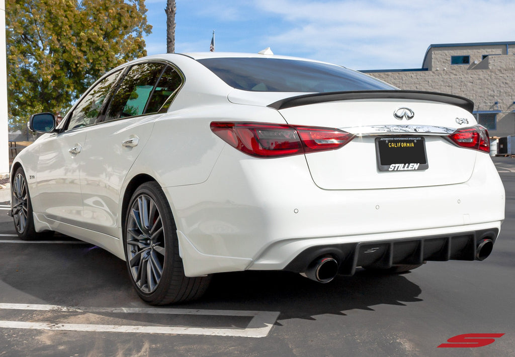 Infiniti Q50 Rear Diffuser Matte Black For 18-21 Infiniti Q50 Stillen