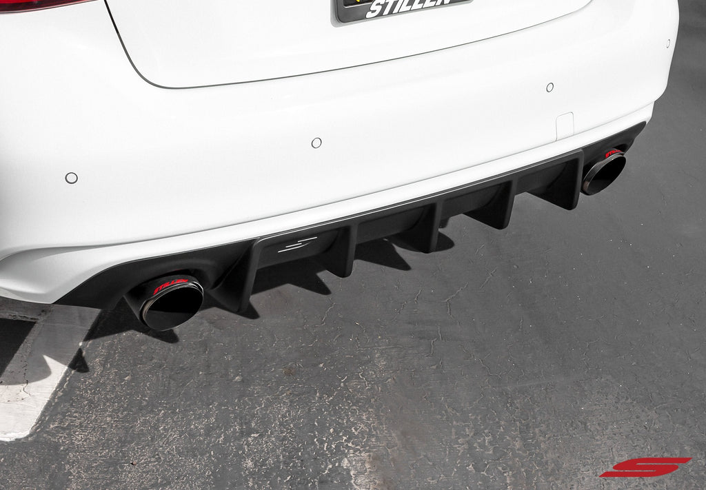 Infiniti Q50 Rear Diffuser Matte Black For 18-21 Infiniti Q50 Stillen