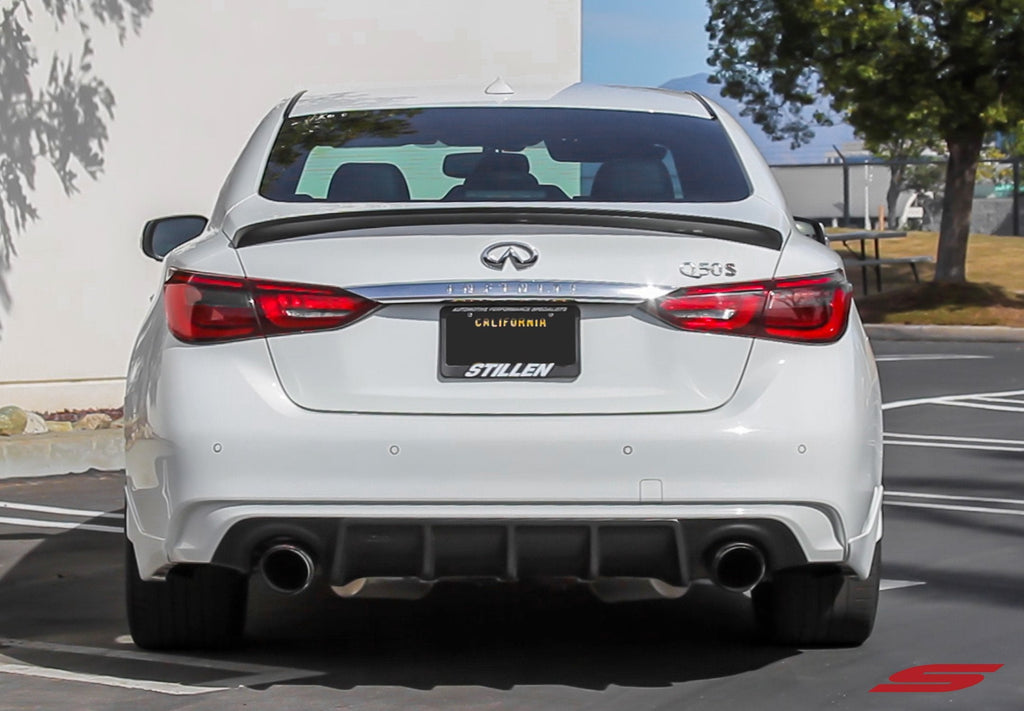 Infiniti Q50 Rear Diffuser Matte Black For 18-21 Infiniti Q50 Stillen