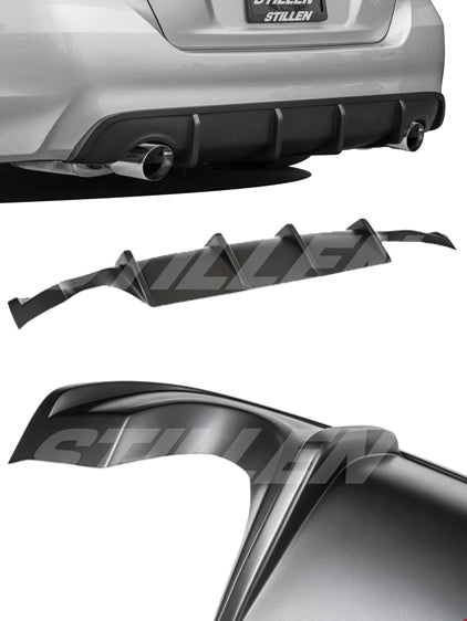 Nissan Altima Rear Diffuser Matte Black For 16-18 Nissan Altima Stillen