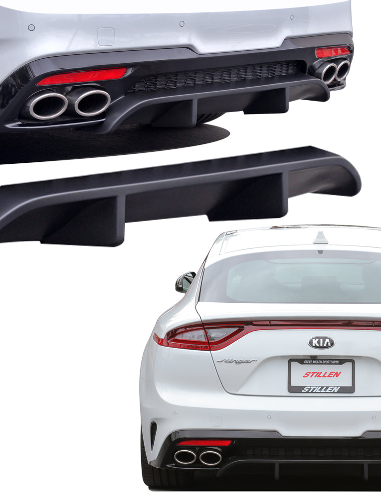 Kia Stinger GT Rear Diffuser Matte Black For 18-21 Kia Stinger GT AWD/RWD 3.3TT Stillen