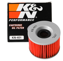 Load image into Gallery viewer, K&amp;N Honda / Kawasaki / Yamaha / Triumph 3in OD x .75ID x 2.210in H Oil Filter (KN-401)