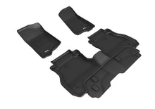 Load image into Gallery viewer, 3D Maxpider 2020 Jeep Gladiator JT Kagu 1st &amp; 2nd Row Floormats - Black (L1JP02201509)