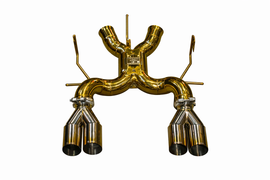 Valvetronic Designs Maclaren 12C,650S 3.8L, Catback, T304 SS Anodized Gold, Tips (MAC.650S.F1.AG)