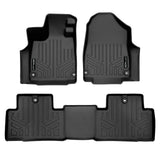 SMARTLINER Custom Fit All Weather Protection Black 2 Row Floor Liners Compatible With 2022-2025 Acura MDX (SA0581/B0581)