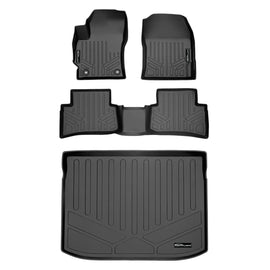 SMARTLINER Custom Fit Floor Mats 2 Rows and Cargo Liner Trunk Set Black Compatible With 2019-2023 Toyota Corolla Hatchback (SA0424/B0424/D0425)