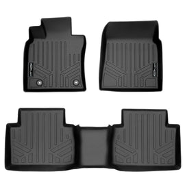 SMARTLINER Custom Fit Floor Mats 2 Row Liner Set Black Compatible With 2018-2024 Toyota Camry Hybrid Models Only (SA0330/B0449)