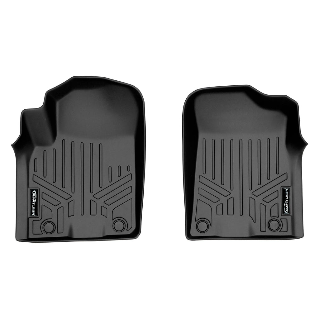 SMARTLINER Custom Fit All Weather Protection Black 1st Row Liners Compatible With 2019-2024 Infiniti QX80 (SA0504)