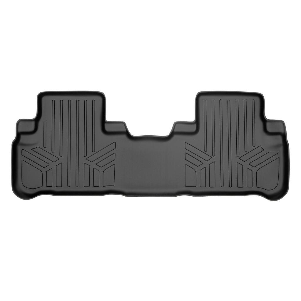 SMARTLINER Custom Fit Floor Mats 2nd Row Liner Black Compatible With 2014-2019 Toyota Highlander (SB0152)