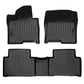 SMARTLINER All Weather Custom Fit 2 Row Black Floor Mat Liner Set Compatible With 2021-2023 Kia Sorento Hybrid (SA0608/B0608)