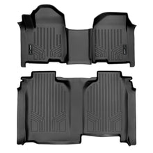Load image into Gallery viewer, SMARTLINER Floor Mats Set Black Compatible With Vinyl Floor 19-21 Silverado/Sierra 1500 Crew Cab with 1st Row Bench Seat (SA0458/B0457)