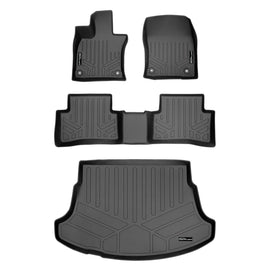 SMARTLINER Custom Floor Mats and Cargo Liner Trunk Set Black Compatible With 2019-2023 Lexus UX - Non-Hybrid Models (SA0441/B0441/D0441)