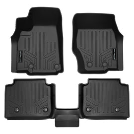 SMARTLINER All Weather Custom Fit Black 2 Row Liner Set Compatible With 2021-2023 Jeep Grand Cherokee L (SA0674/B0569)