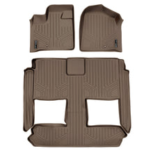 Load image into Gallery viewer, SMARTLINER Custom Floor Mats 3 Row Liner Set Tan Compatible With 2008-2020 Grand Caravan / 2008-2016 Town &amp; Country (SA1046/B1046)