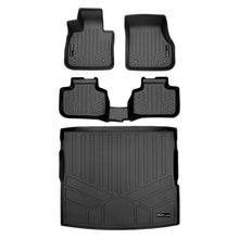 Load image into Gallery viewer, SMARTLINER Custom Floor Mats 2 Rows and Cargo Liner Behind 2nd Row Set Black 2016-2022 BMW X1 Cargo Fits Without Spare Tire (SA0481/B0481/D0481)