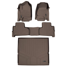 Load image into Gallery viewer, SMARTLINER Custom Fit Floor Mats 2 Rows and Cargo Liner Behind 2nd Row Set Tan Compatible With 2015-2020 Chevy Tahoe / GMC Yukon (SA1136/B1153/D1153)