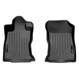 SMARTLINER Custom Fit All Weather 1st Row Black Floor Mat Liner Set Compatible With 2019-2022 Subaru Forester (SA0452)