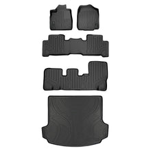 Load image into Gallery viewer, SMARTLINER Custom Fit All Weather Protection Black 3 Row Floor Liners &amp; Cargo Liner behind the 2nd Row Seats Compatible With 2007-2013 Acura MDX (SA0084/B0084/C0084/D0084)