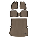 SMARTLINER Floor Mats 2 Rows and Cargo Liner Behind 2nd Row Set Tan Compatible With 2011-2014 Ford Explorer with 2nd Row Center Console (SA1082/B1109/D1082)